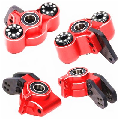 Aluminum Front Steering Block & Rear Hub Carrier Upgrade for Arrma 1/7 Felony Mojave Infraction Limitless Fireteam 6S 1/8 Typhon Talion, Replaces AR330187 & AR330193(Red)