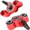 Aluminum Front Steering Block & Rear Hub Carrier Upgrade for Arrma 1/7 Felony Mojave Infraction Limitless Fireteam 6S 1/8 Typhon Talion, Replaces AR330187 & AR330193(Red) view 4