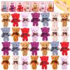 28PACK Bears Valentines Day Gifts for Kids Party Favors Classroom Bulk Kids Valentines Day Cards for School Class Non Candy Goodie Bag Stuffers Stuffed Animals Plush Toys Treats Classroom Exchange view 1
