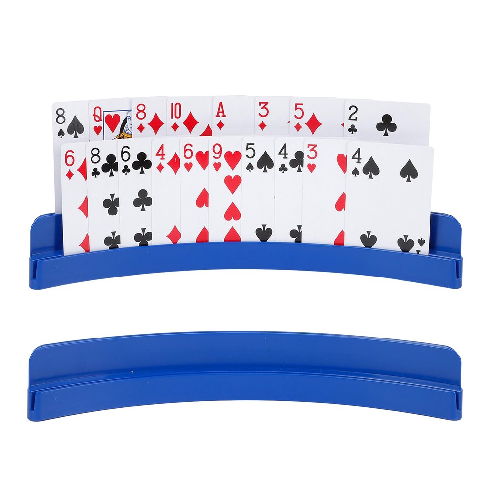 2 Packs of Double-Layer Card HoldersPlaying Card Holder for Kids Adults Hands Free Card Holder for Family Card Game Nights Poker Parties