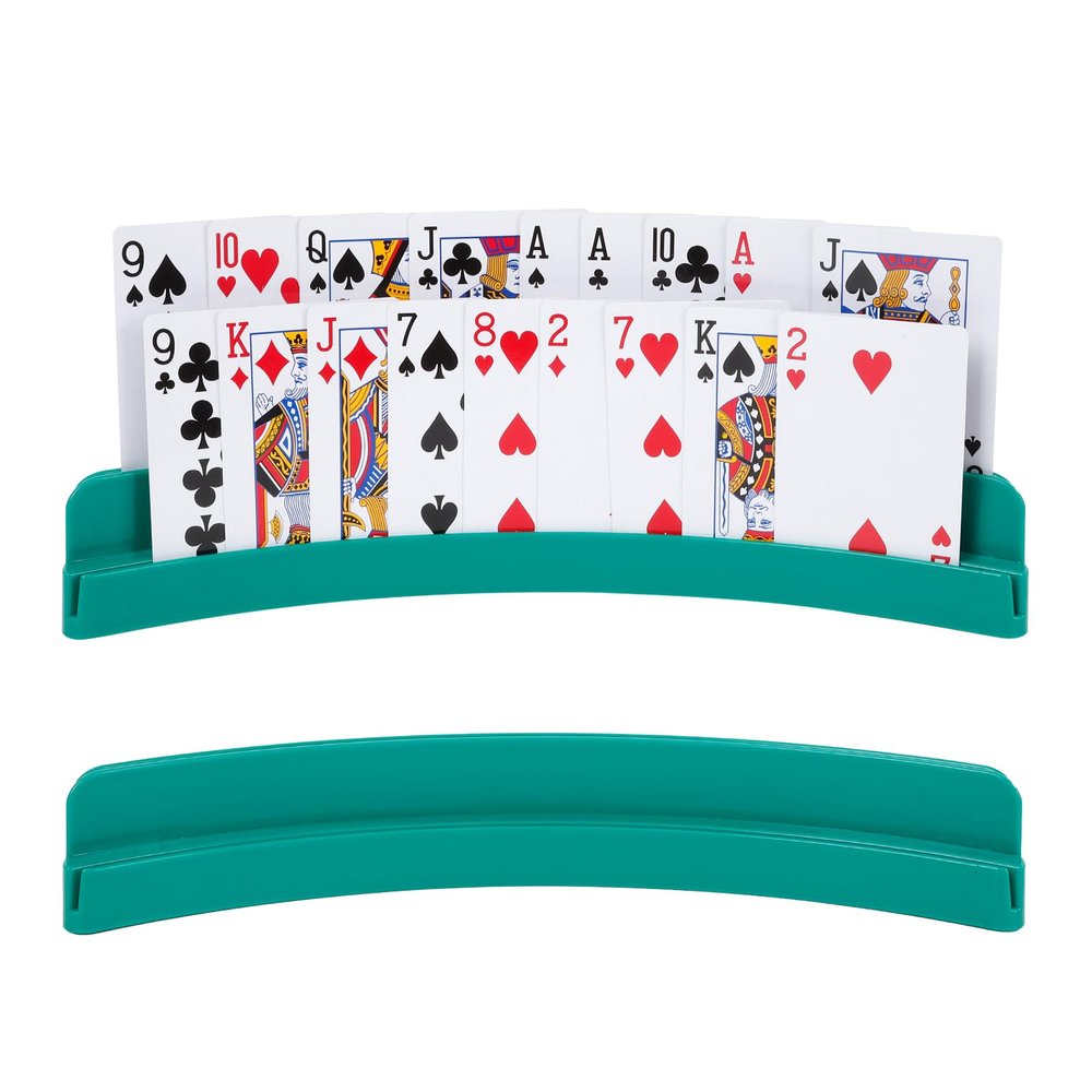 2 Packs of Double-Layer Card HoldersPlaying Card Holder for Kids Adults Hands Free Card Holder for Family Card Game Nights Poker Parties
