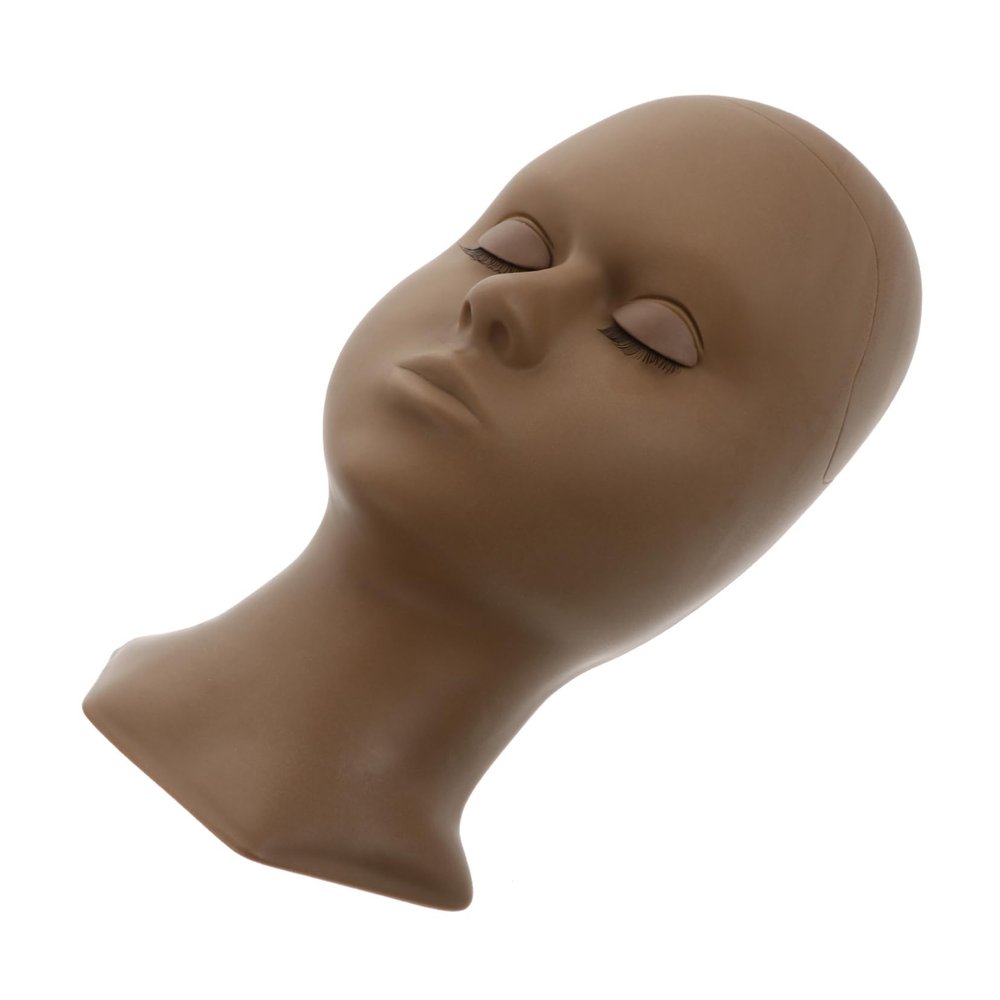Silicone Makeup Training Head Practice with 2 Eyelids for Beginners