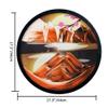 3D Dynamic Sand Art Liquid Motion, 17.4in Round Glass Moving Sand Art Picture Sandscapes In Motion Round Glass 3D Deep Sea Sandscape In Motion Display Flowing Sand Frame Relaxing Desktop Home Office(I view 2