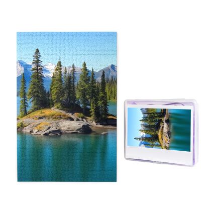 1000 Piece Jigsaw Puzzle for Adults Challenging Puzzle Perfect for Game Nights - Spirit Island in Lake Photo Puzzle Personalized Wooden Puzzle Gifts for Home Decor 29.5" x 19.7"