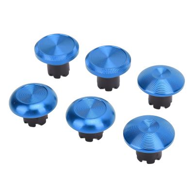 3 Pair Joystick Caps, 2 Standard 2 Low Dome 2 High Dome Metal Mushroom Cap Cover, Thumbstick Analog Thumb Grip Stick Cover for Edge, for Pro, for