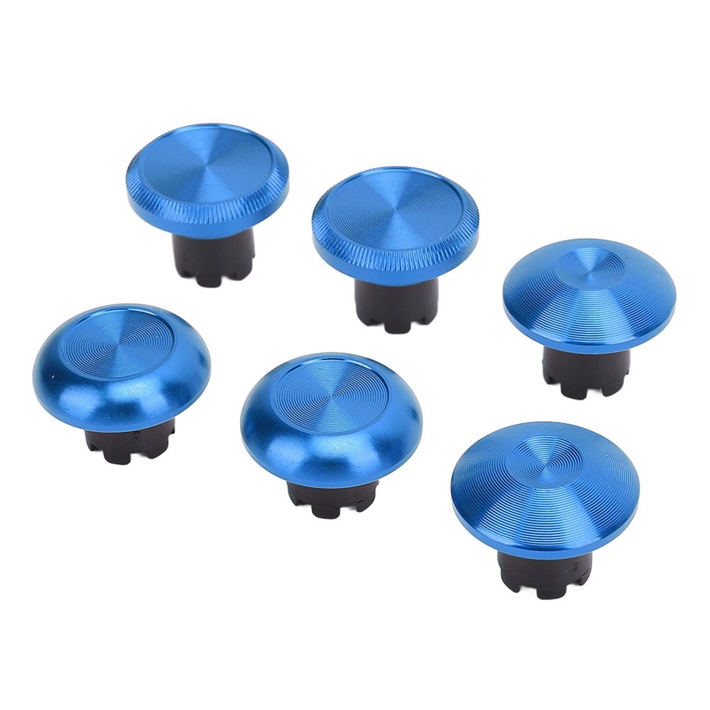 3 Pair Joystick Caps, 2 Standard 2 Low Dome 2 High Dome Metal Mushroom Cap Cover, Thumbstick Analog Thumb Grip Stick Cover for Edge, for Pro, for
