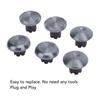 3 Pair Joystick Caps, 2 Standard 2 Low Dome 2 High Dome Metal Mushroom Cap Cover, Thumbstick Analog Thumb Grip Stick Cover for Edge, Controller (Silver) view 2