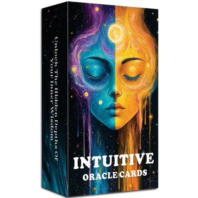 GZXINKE Intuitive Oracle Cards, Oracle Cards for Beginners, 56 Oracle Card Deck to Awaken Inner Wisdom, Enhance Psychic Abilities, Spiritual Guidance