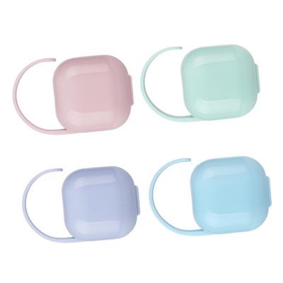 Hohopeti 4pcs Nipple Like Pacifiers Holder Cover Portable Storage Case for Baby Pacifier Accessories