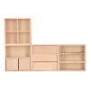 4 Miniature Wooden Dollhouse Cabinets Set, Simple Design, Practical and Lifelike Decoration for 1/12 Dollhouse, Suitable for Placing Green Plants, Enamels, Books view 1
