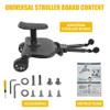 2026 New-Universal Stroller Board with Detachable Seat, 2in1 Sit and Stand Stroller Connectors for Most Strollers, Holds Children Up to 55 LBs Stroller Standing Board view 2
