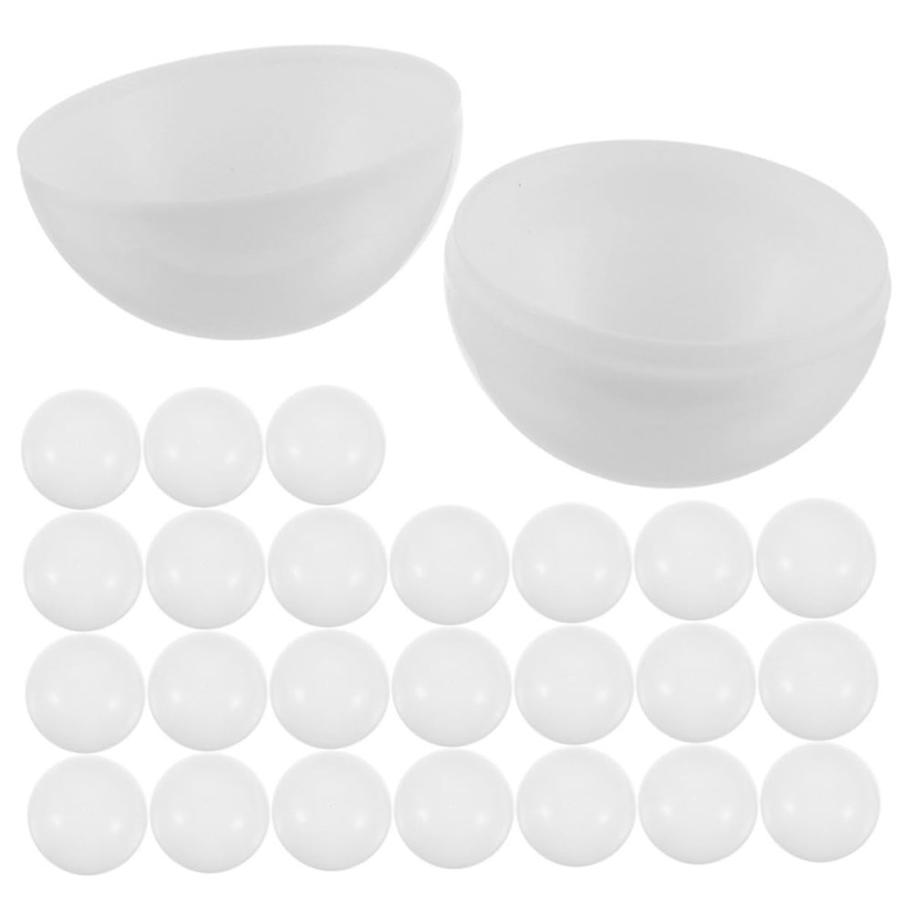 FELTECHELECTR 40pcs Openable Raffle Balls Lightweight Solid-Color Lottery Balls for Parties Events Drawings Hollow Design for Surprises
