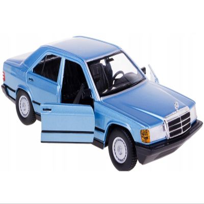 190 E 2.6 Blue Metallic 1/24 Diecast Model Car by Bburago 21103BL