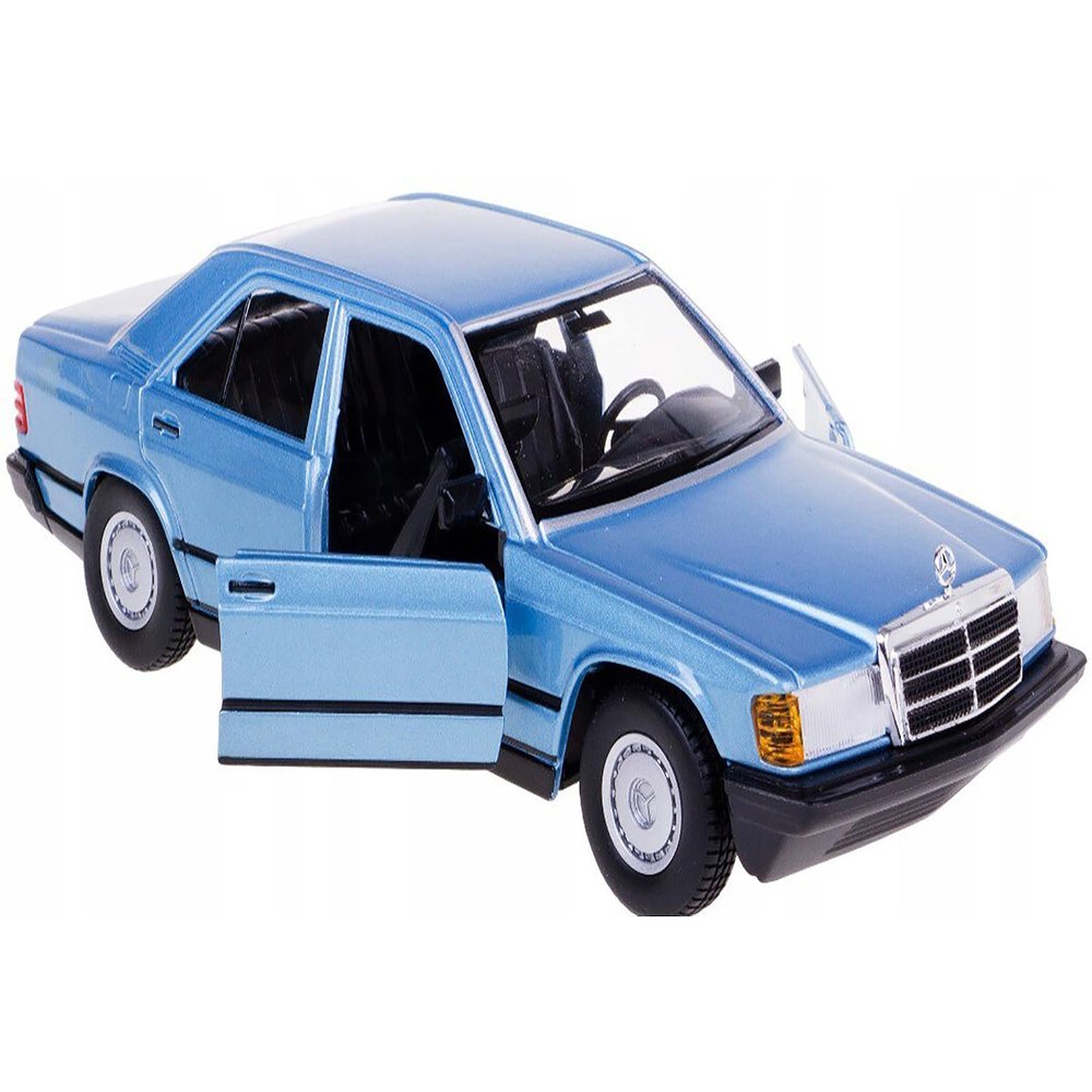 190 E 2.6 Blue Metallic 1/24 Diecast Model Car by Bburago 21103BL