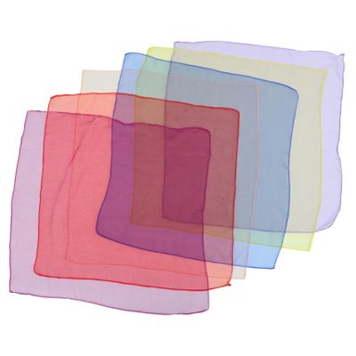 AOKWAWALIY 6pcs Candy Color Dance Performance Scarves for Play Scarves for Juggling Movement & Dance Activities Includes Light Skin Color Dark