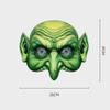 AYILUOBE Women's Witch Wig Hat Masks Set Spooky Green Face Goblin Wizard Mask Evil Zombie Mask Creepy Cosplay Party Halloween Costume view 3