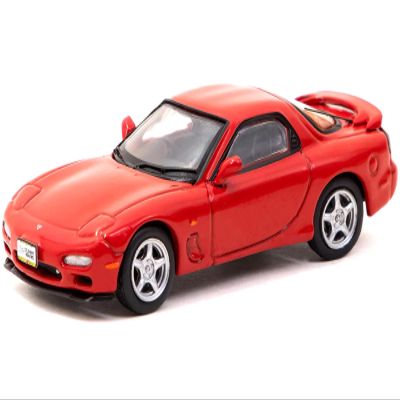 RX-7 FD3S RHD (Right Hand Drive) Red Student Driver J Collection Series 1/64 Diecast Model by Tarmac Works