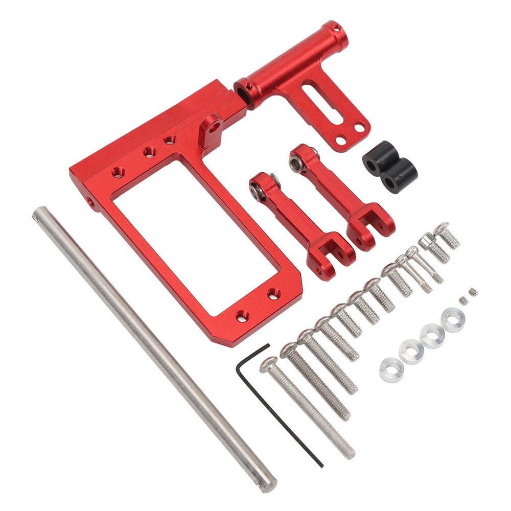 1/10 RC Servo Mount with Hydraulic Steering Kit for VP F10 RC Crawler Car DIY Parts Red