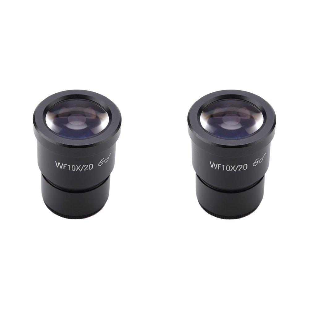 2PCS 10X Wide Field Stereo Microscope Eyepiece Mounting Size 30mm Optical Glass with Triocular Binocular Stereo Microscope