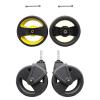 2 Pieces Pushchair Front Back Strollers Wheel Set view 2