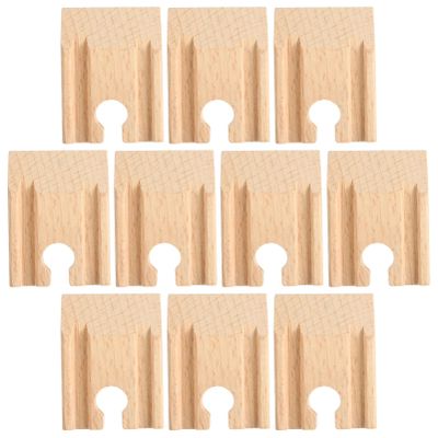 KOMBIUDA 10pcs Wooden Train Track Adapters Concave DIY Railway Track Expansion Accessories for Creative Train Scene Building Smooth Connection Easy Installation Compatible with Major Brands