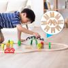 KOMBIUDA 10pcs Wooden Train Track Adapters Concave DIY Railway Track Expansion Accessories for Creative Train Scene Building Smooth Connection Easy Installation Compatible with Major Brands view 4