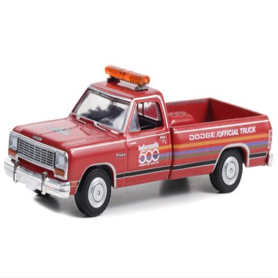 1987 D-250 Pickup Truck 71st Annual 500 Mile Race Official Truck Red with Stripes Hobby Exclusive Series 1/64 Diecast Model Car by Greenlight 30399