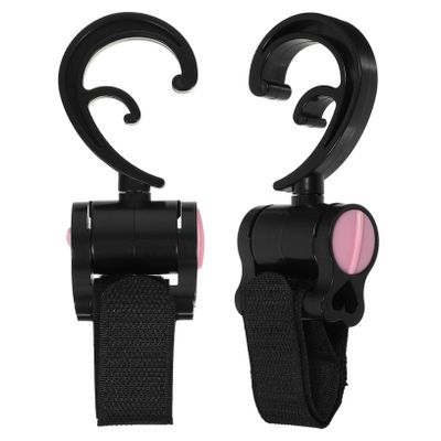 ifundom 2pcs Stroller Hooks for Bags and Shopping Strong Load-Bearing Stroller Clips Easy to Install Multi-Purpose Accessories