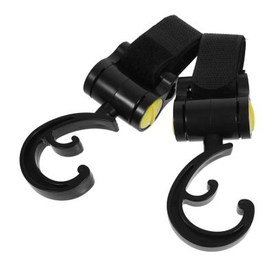 2pcs Stroller Hooks Strong Multi-Purpose Bag Hangers for Diaper Bags Shopping Easy to Install Accessory for Moms Durable Material Fit