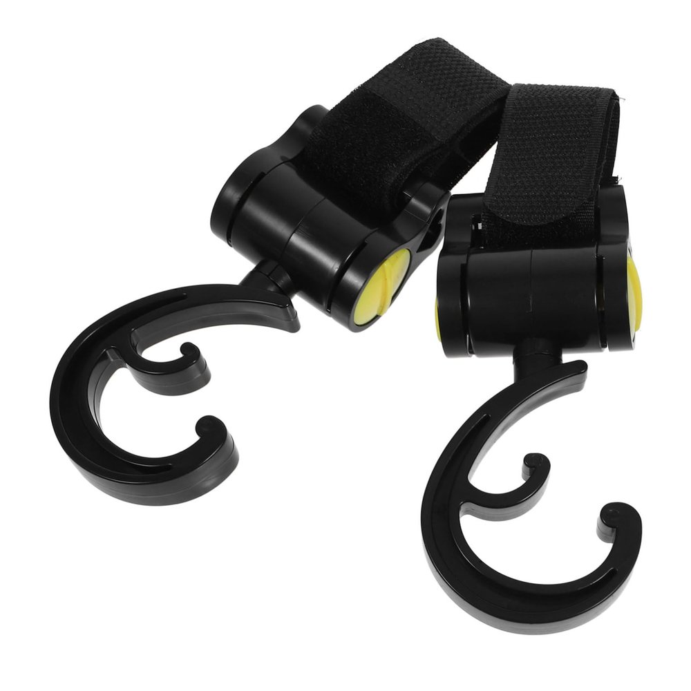 2pcs Stroller Hooks Strong Multi-Purpose Bag Hangers for Diaper Bags Shopping Easy to Install Accessory for Moms Durable Material Fit