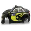 1/10 Scale RC Drift Racing Touring On Road Car Painted Body Shell, No Cut, Subaru STI Style, 190mm, Black/Yellow view 2