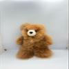 7.8"- Alpaca Fur Teddy Bear, Handmade Cute Stuffed Animal Toy for Kids, Soft Cuddly Stuffed Bear for Girls and Boys, Plush Teddy Gift for Kids and Adults, 7.08 Inch (Camel) view 2