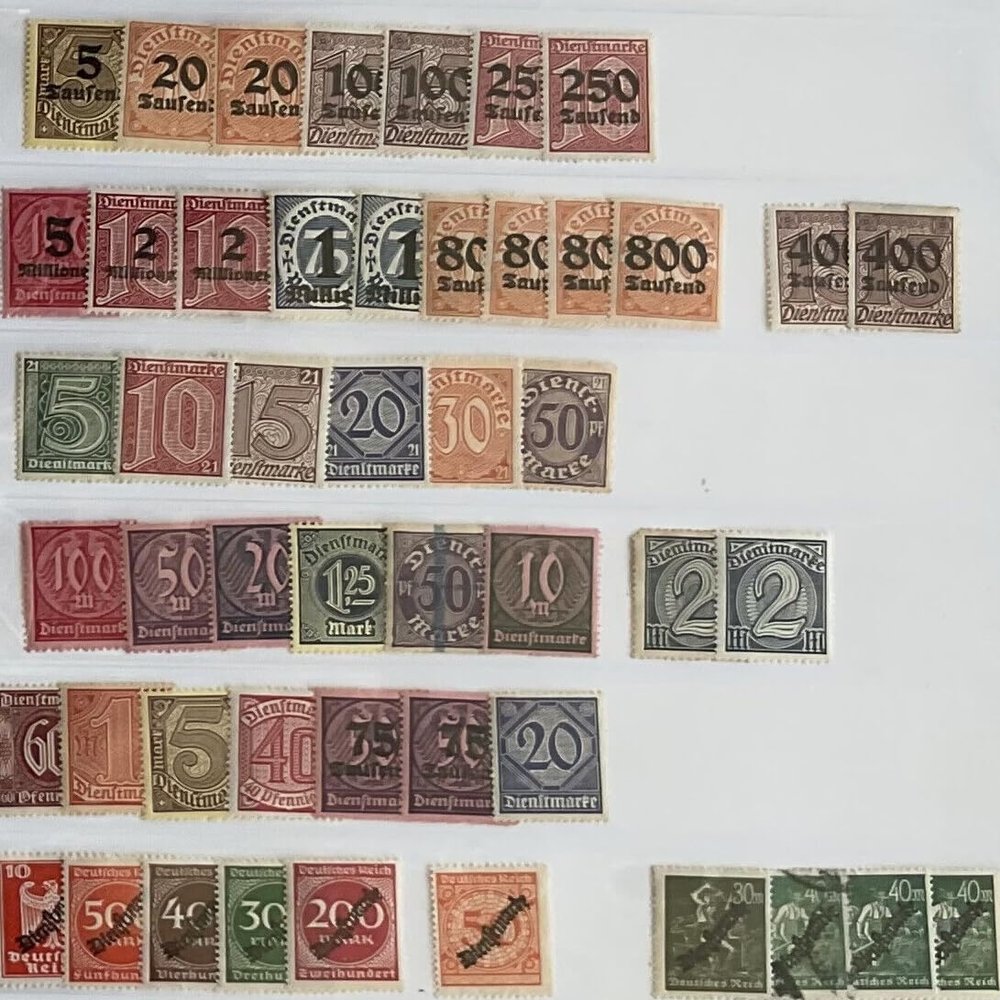 49 German Stamps for Collector German Deutsches Reich Perfect Condition No Charge Postage Inside US