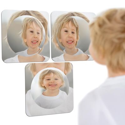 Special Supplies Sensory Bubble Wall Mirror - Interactive Acrylic Mirrors for Wall Decoration and Sensory Toys for Kids Classroom or Home -Sensory Room Decor -Visual, Tactile Stimulation (3 Pk)