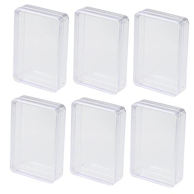 CIYODO 6pcs Plastic Poker Card Storage Cases Compact Convenient Deck Holder for Organizing Game Cards Beads and More for Travel and Everyday Use