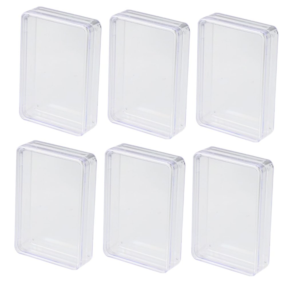 CIYODO 6pcs Plastic Poker Card Storage Cases Compact Convenient Deck Holder for Organizing Game Cards Beads and More for Travel and Everyday Use
