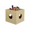 Damoch Family Wisdom Play Cube  Montessori 5-in-1 Kids Play & Activity Table, Play Cube and Activity Center, Toy Box Storage Organizer, Building Blocks & Base Plate, Bedside Table & Cat Hideout view 1