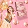 Sratte Princess Piata with Stick Blindfold Confetti Rose Gold Piata for Girls Birthday Party Baby Shower Anniversary Celebration Decorations Supplies, 16 x 11 Inch (Number 5) view 4