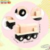 Hoarost 12 Pcs Wooden Trains Toys Unpainted Wood Train Cars Weak Magnetic Suction Paintable Wooden Railway for Kids Educational Toys Birthday Christmas Party Gifts (Style Set 2) view 2