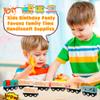 Hoarost 12 Pcs Wooden Trains Toys Unpainted Wood Train Cars Weak Magnetic Suction Paintable Wooden Railway for Kids Educational Toys Birthday Christmas Party Gifts (Style Set 2) view 4