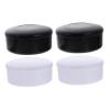 CIYODO 4pcs Lidded Plastic Chess Container Black White Resin Storage for Chess Pieces Lightweight for Organizing Game Accessories view 1
