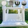 Inflatable White Bounce House for Kid Adult 13x13x10FT 100% PVC Bouncy Castle with Large Jumping Area, Bounce House White for Wedding Birthday Party Photography Business view 2