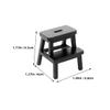 2pcs Miniature Wooden Step Stool for Dollhouse Cute Stool Model Mini House Furniture Accessories for Creative Decoration view 2