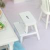 2pcs Miniature Wooden Step Stool for Dollhouse Cute Stool Model Mini House Furniture Accessories for Creative Decoration view 4