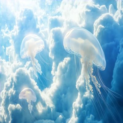 1000 Piece Cloud Jellyfish Jigsaw Puzzle, Each Piece Fits Together, Challenging Gift for Puzzle Lovers