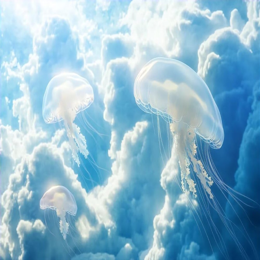 1000 Piece Cloud Jellyfish Jigsaw Puzzle, Each Piece Fits Together, Challenging Gift for Puzzle Lovers