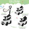 Nightcore Push Car, Ride on Car with Removable Canopy, Backrest, Anti-Tipping Design, Retractable Footrest, Engine Sound, Safe Guardrail, Ride on Toys for Toddlers Boys & Girls (White) view 4
