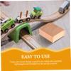 HOOTNEE 6pcs Wooden Train Bridge Support Risers for Track Level Bridge Toy Train Track Accessories view 4