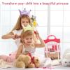 SENONAPO 30 Pcs Princess Wands Party Favors Glitter Star Fairy Wizard Wands Angel Wand Sticks Cosplay Accessories Sequin Princess Kids Crown Headbands for Kids Birthday Party Decor Gifts Supplies view 4