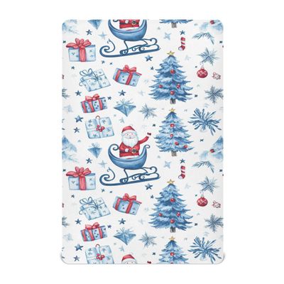 xigua Classic Christmas Santa Stockings Crib Sheets for Boys Girls, Fitted Crib Sheets Soft Breathable Stretchy Standard Crib & Toddler Bed Mattress Cover for Home,Nursery 27 X 39In